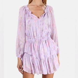LoveShackFancy Hibiscus Popover Dress